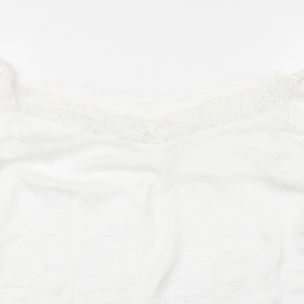 Preworn Womens White   Basic Blouse Size L