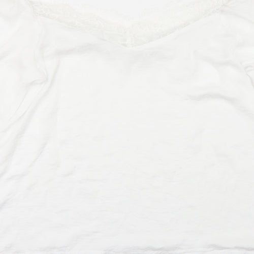 Preworn Womens White   Basic Blouse Size L