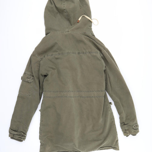 Zara Womens Green   Parka Coat Size XS