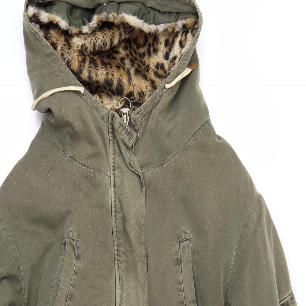 Zara Womens Green   Parka Coat Size XS