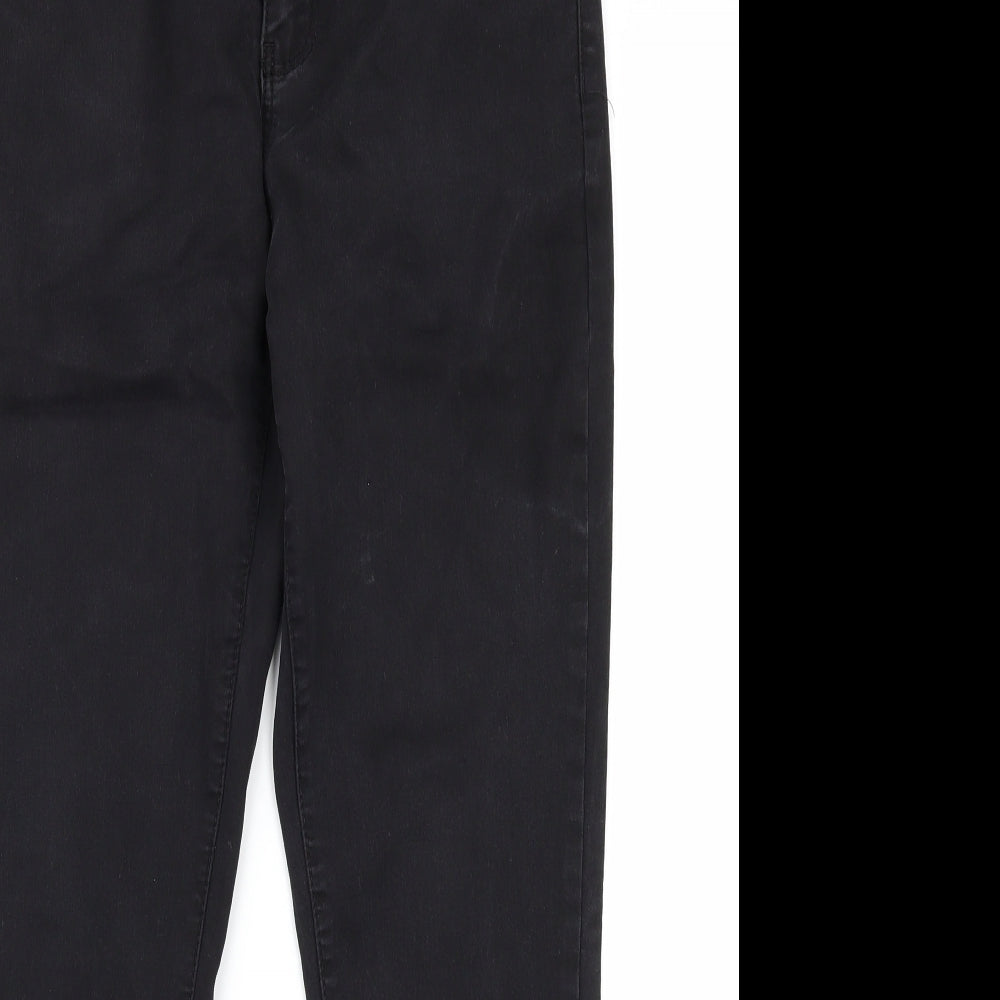 Denim & Co. Womens Black  Denim Straight Jeans Size 16 L28 in