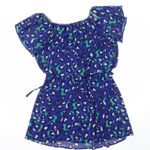 Be Beau Womens Blue Animal Print  Shift  Size 12