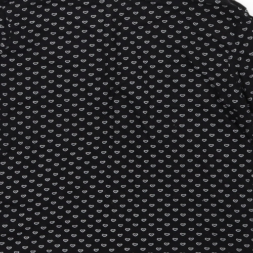 Young Dimension Girls Black Geometric Jersey Basic T-Shirt Size 9-10 Years
