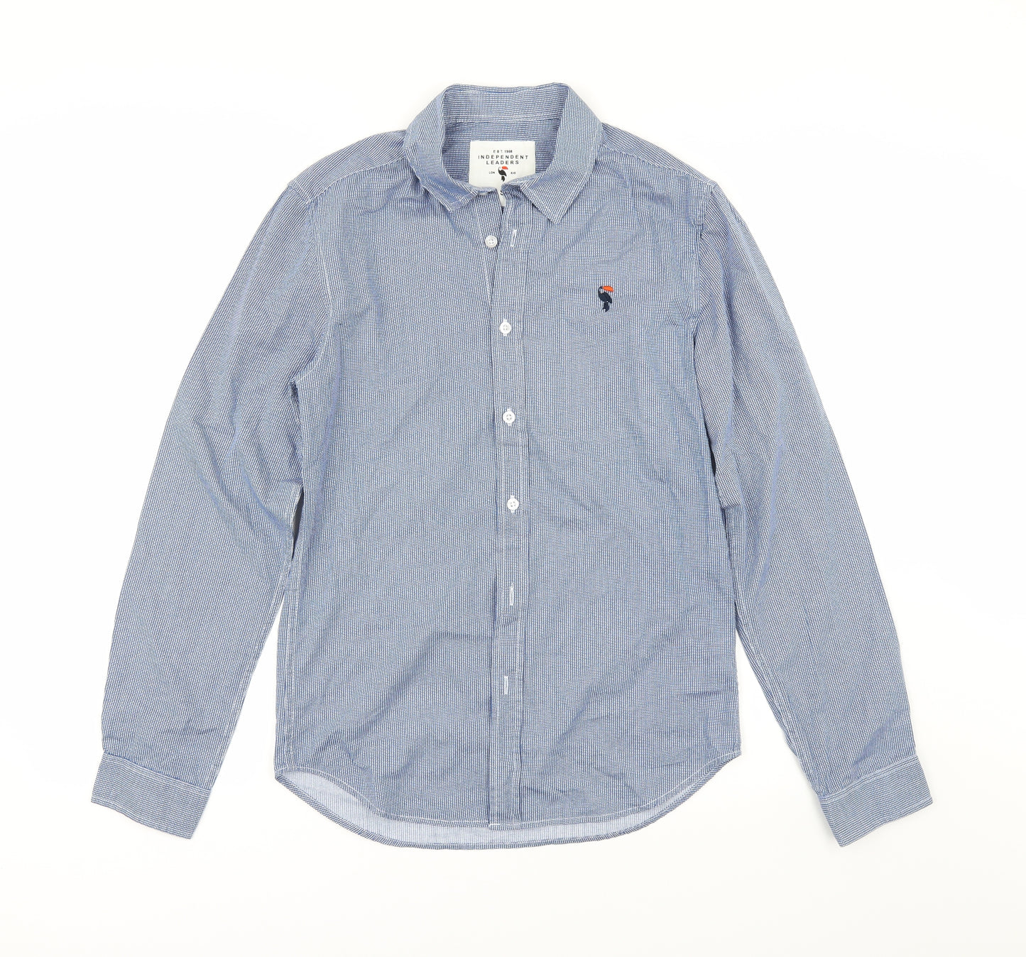 Independent Leaders Mens Black Check   Button-Up Size S