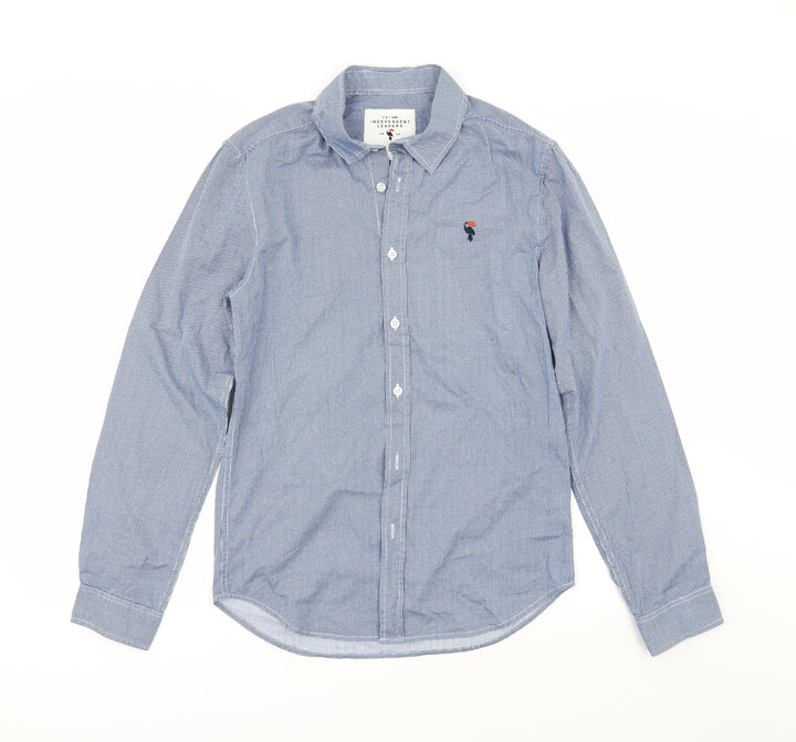Independent Leaders Mens Black Check   Button-Up Size S