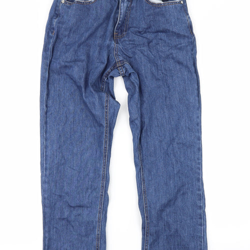Missguided Womens Black  Denim Straight Jeans Size 8 L24 in