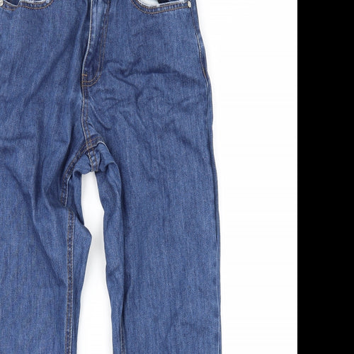 Missguided Womens Black  Denim Straight Jeans Size 8 L24 in