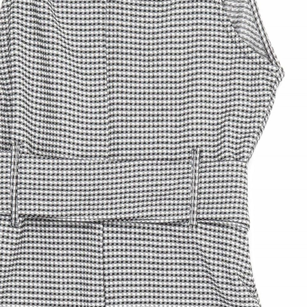 NEWLOOK Womens Black Check  Pinafore/Dungaree Dress  Size 12