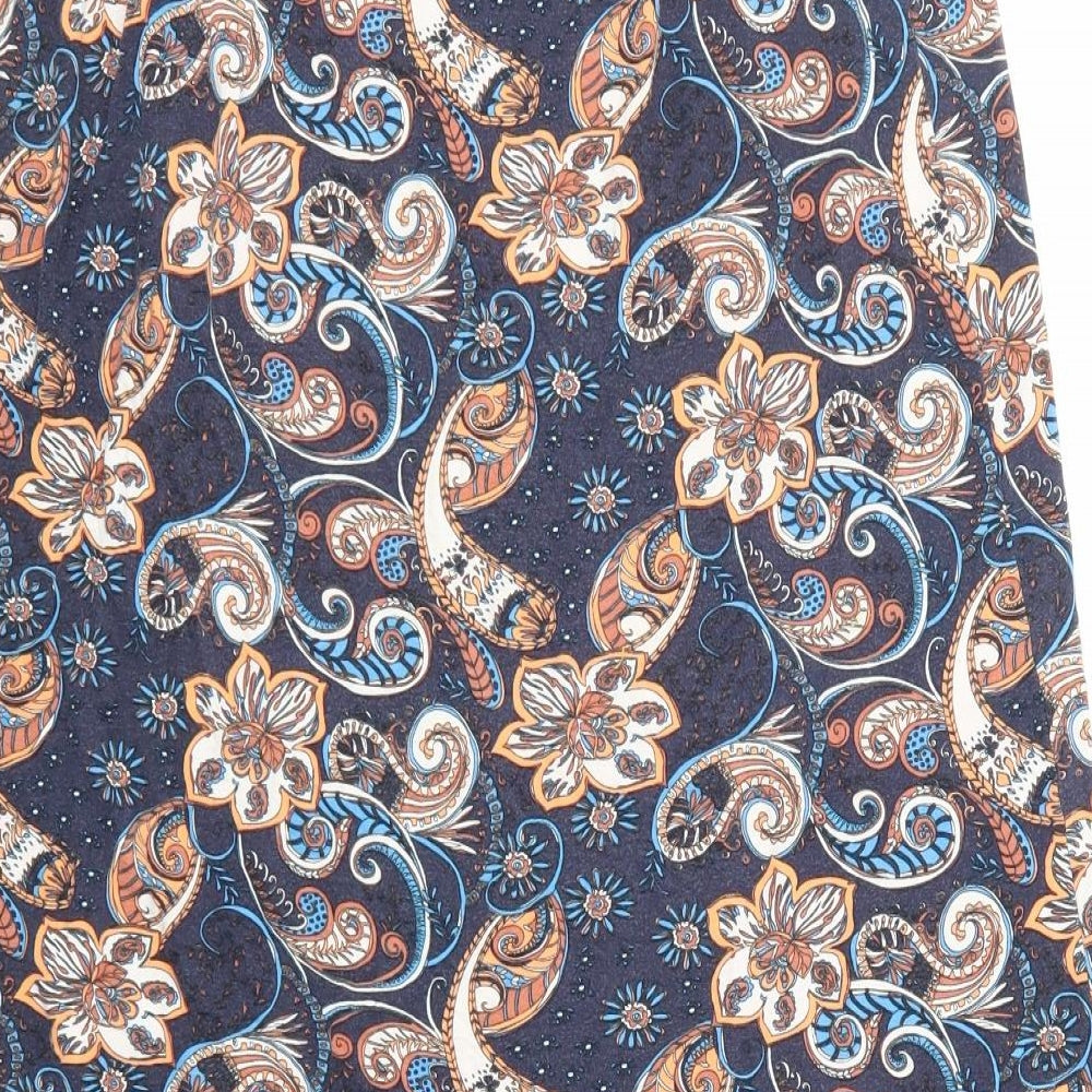 George Womens Blue Argyle/Diamond  Maxi Skirt Size 10