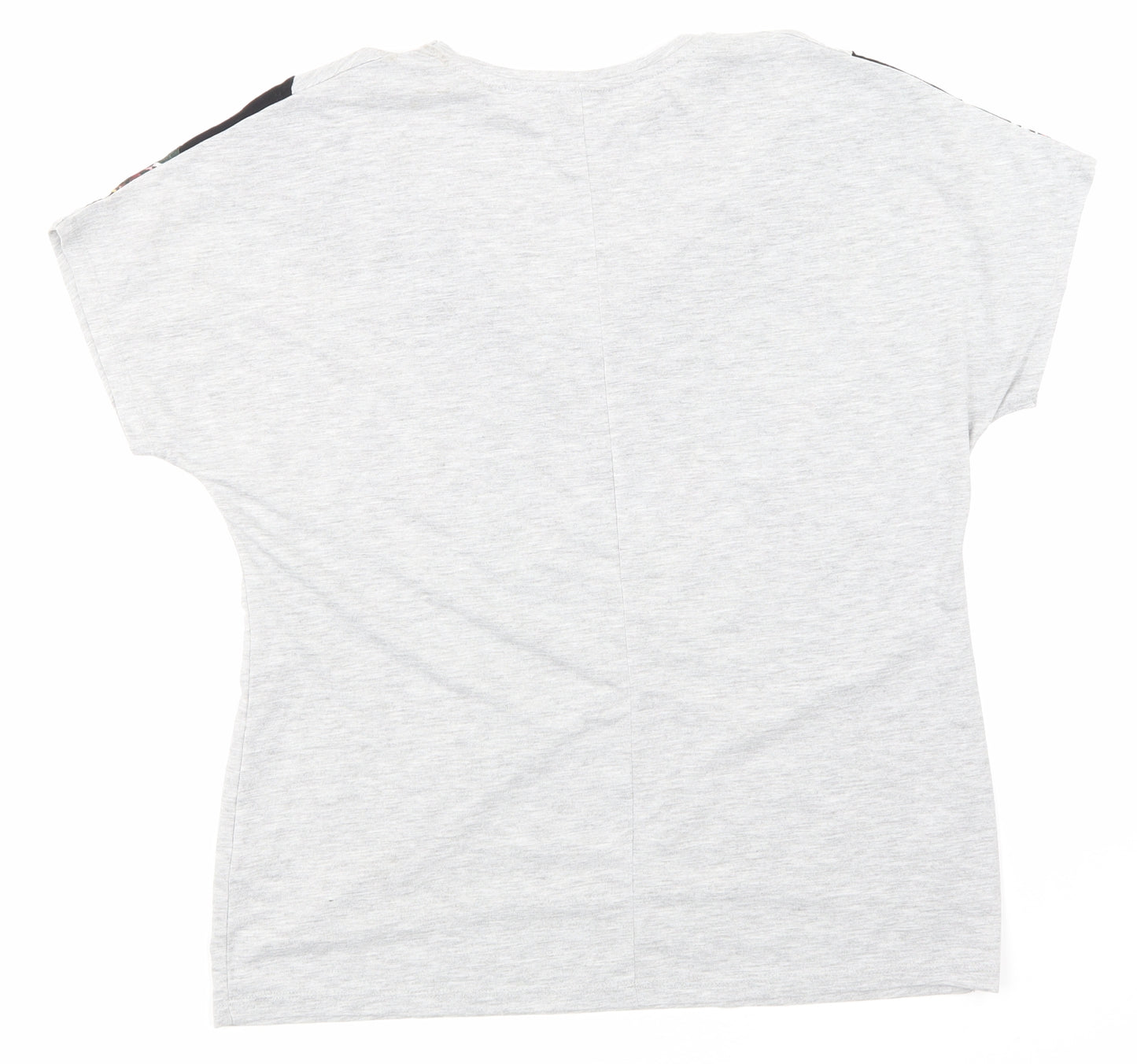 Papaya Womens Grey Animal Print  Basic T-Shirt Size 14