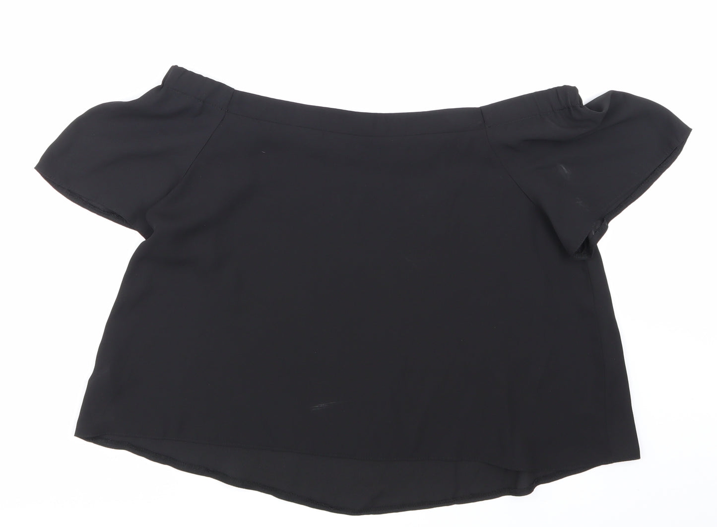 NEWLOOK Womens Black  Mesh Basic Blouse Size 12