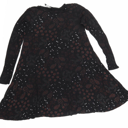 influence Womens Black Floral  Skater Dress  Size S
