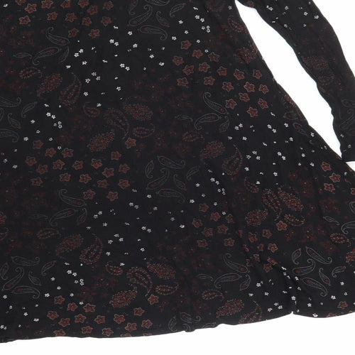 influence Womens Black Floral  Skater Dress  Size S