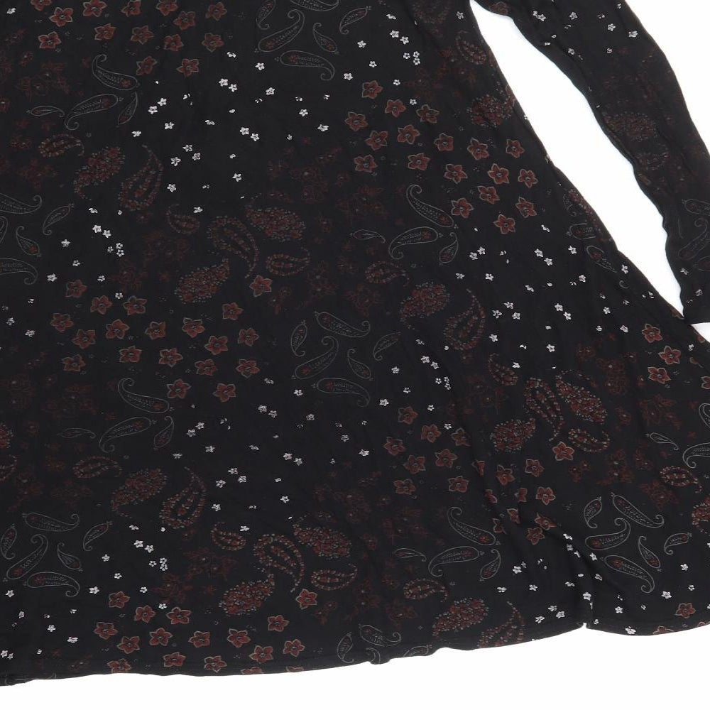 influence Womens Black Floral  Skater Dress  Size S
