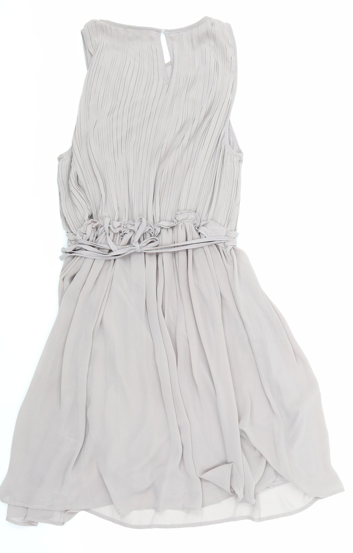 H&M Womens Beige   Skater Dress  Size 12