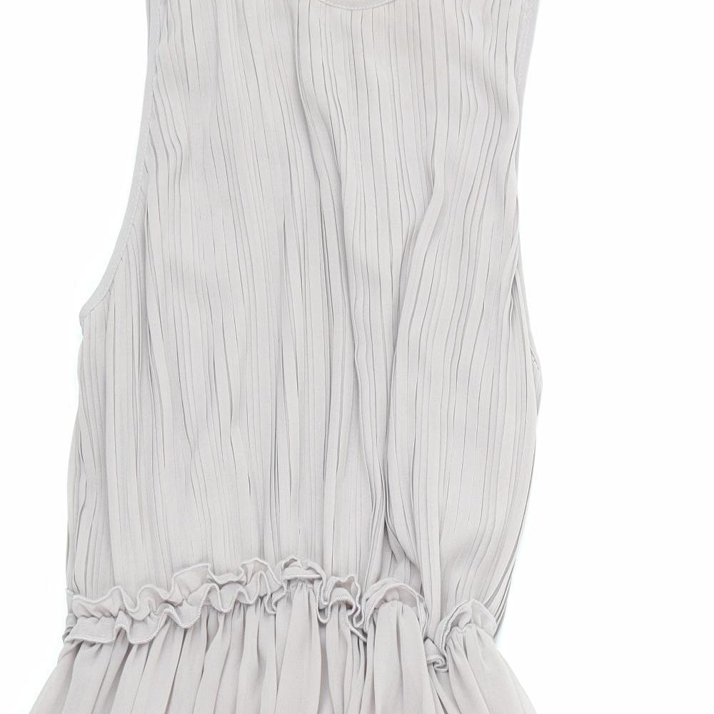 H&M Womens Beige   Skater Dress  Size 12