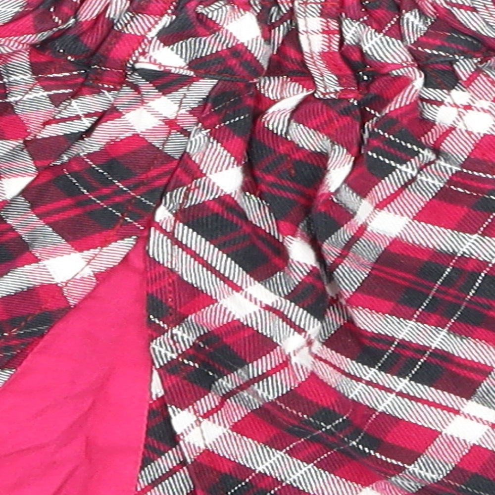 Cherokee Girls Pink Check  Pleated Skirt Size 3-4 Years