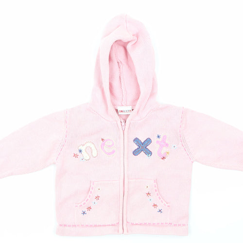 NEXT Girls Pink Floral  Jacket  Size 12-18 Months