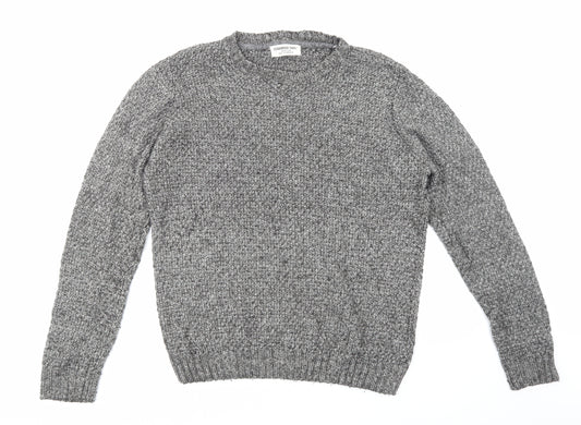 Front view of Cedarwood State men’s grey jumper, size M