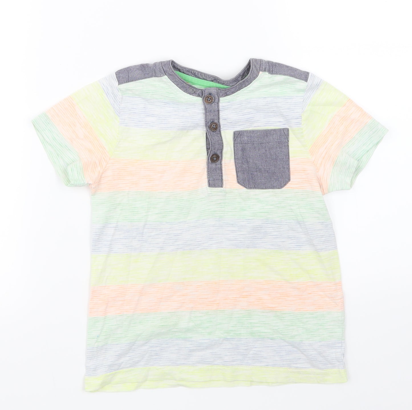 F&F Girls Blue Striped  Basic Button-Up Size 2-3 Years