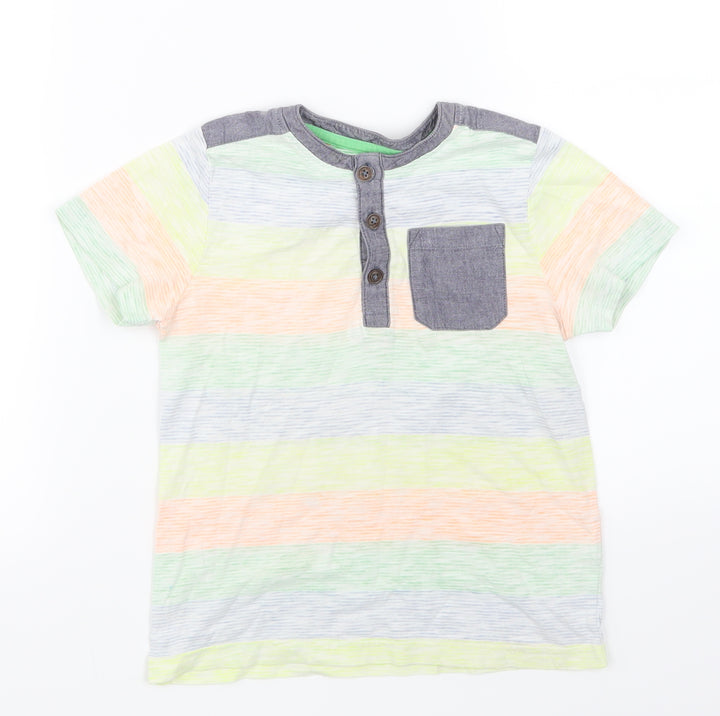 F&F Girls Blue Striped  Basic Button-Up Size 2-3 Years