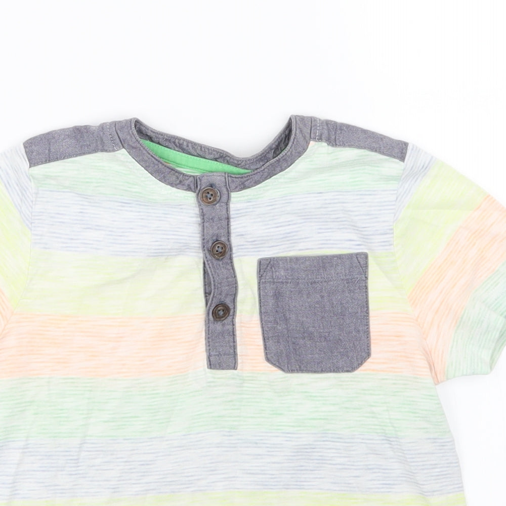 F&F Girls Blue Striped  Basic Button-Up Size 2-3 Years