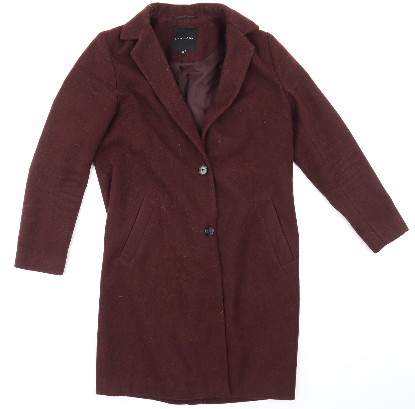 NEWLOOK Womens Red   Trench Coat Coat Size 10