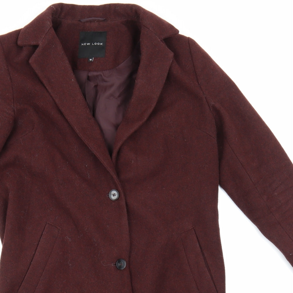 NEWLOOK Womens Red   Trench Coat Coat Size 10