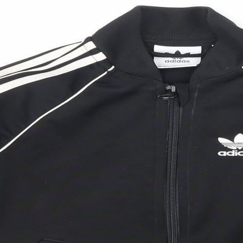 adidas Boys Black   Full Zip Hoodie Size 3 Years