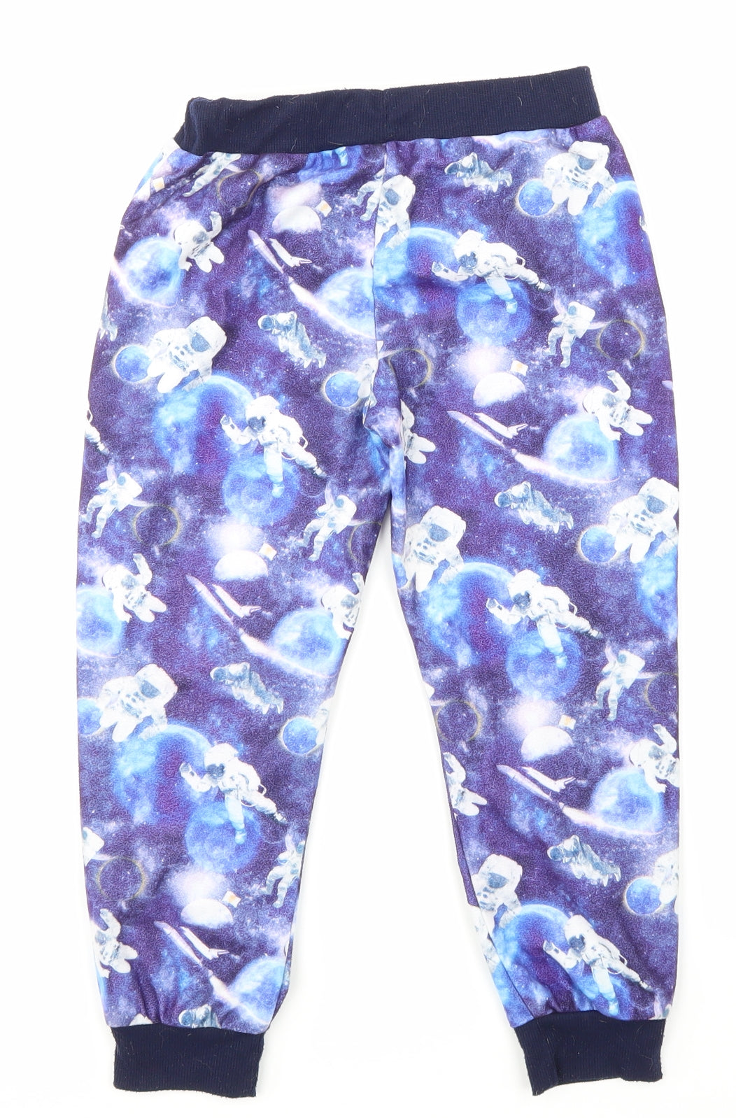 F&F Boys Blue Solid   Pyjama Pants Size 6-7 Years
