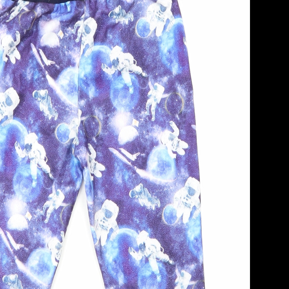 F&F Boys Blue Solid   Pyjama Pants Size 6-7 Years