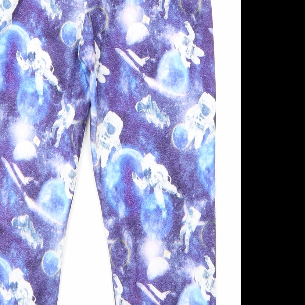 F&F Boys Blue Solid   Pyjama Pants Size 6-7 Years