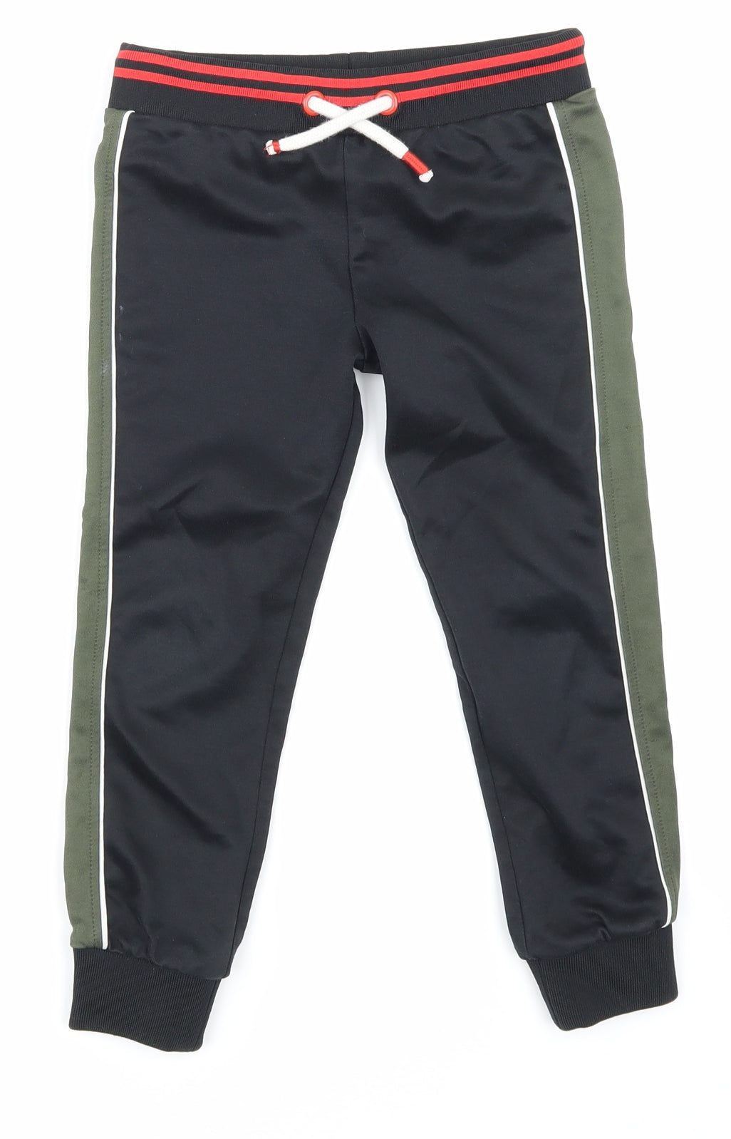 Marks and Spencer Boys Black Pinstripe  Jogger Trousers Size 5-6 Years