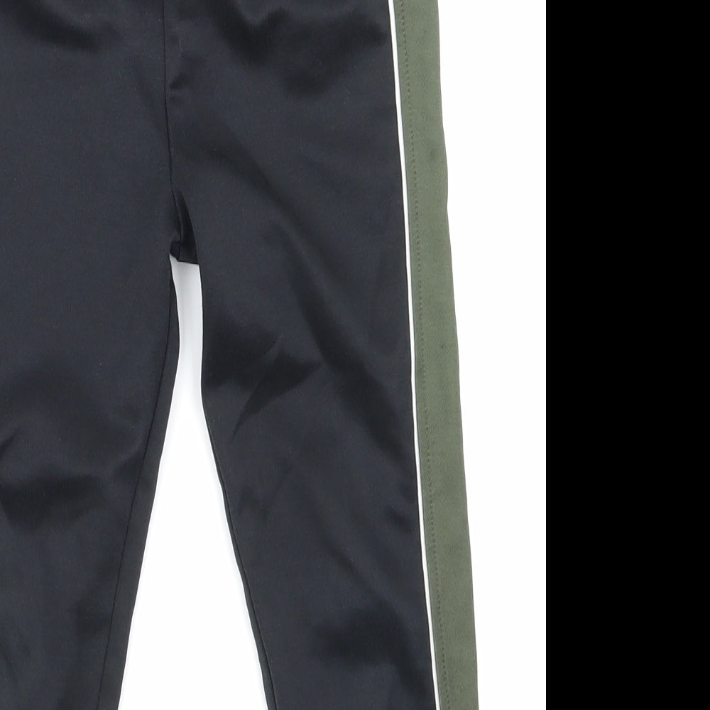 Marks and Spencer Boys Black Pinstripe  Jogger Trousers Size 5-6 Years