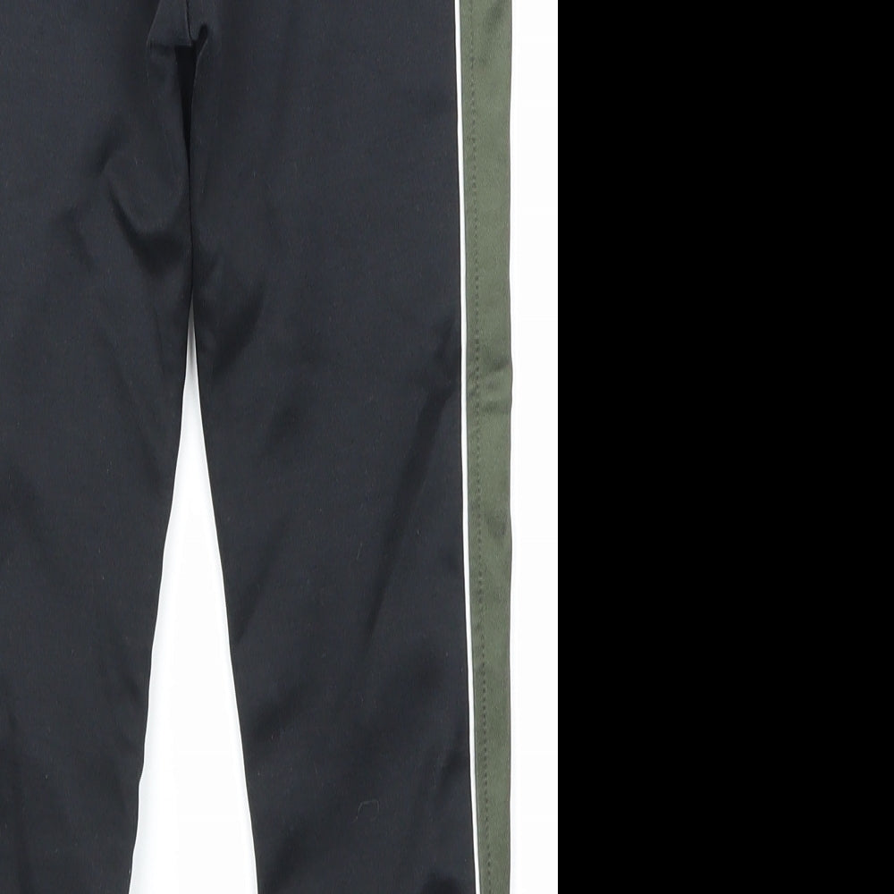 Marks and Spencer Boys Black Pinstripe  Jogger Trousers Size 5-6 Years