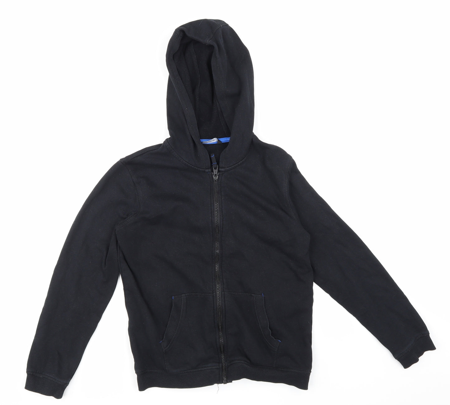 George Boys Black   Full Zip Hoodie Size 12-13 Years