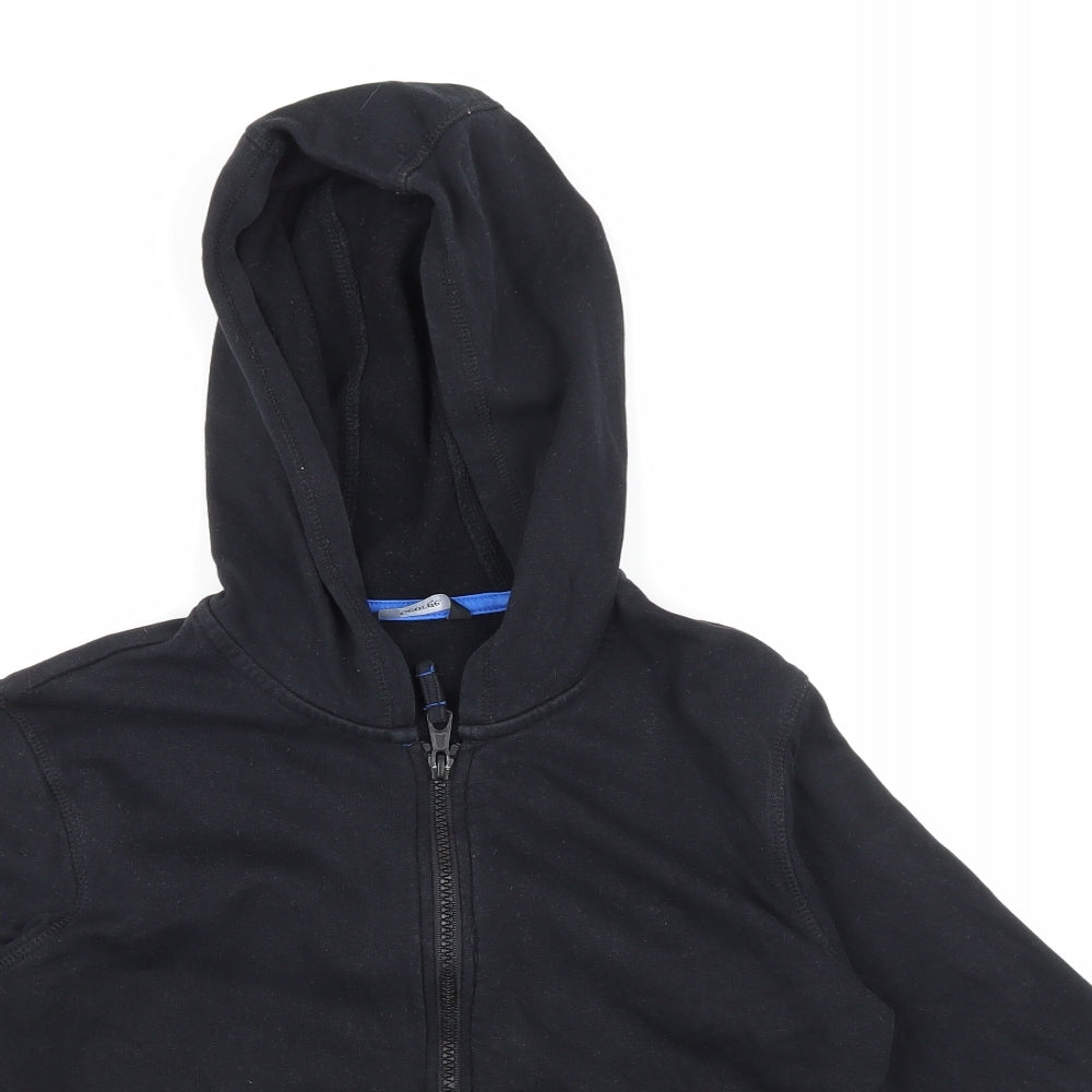 George Boys Black   Full Zip Hoodie Size 12-13 Years