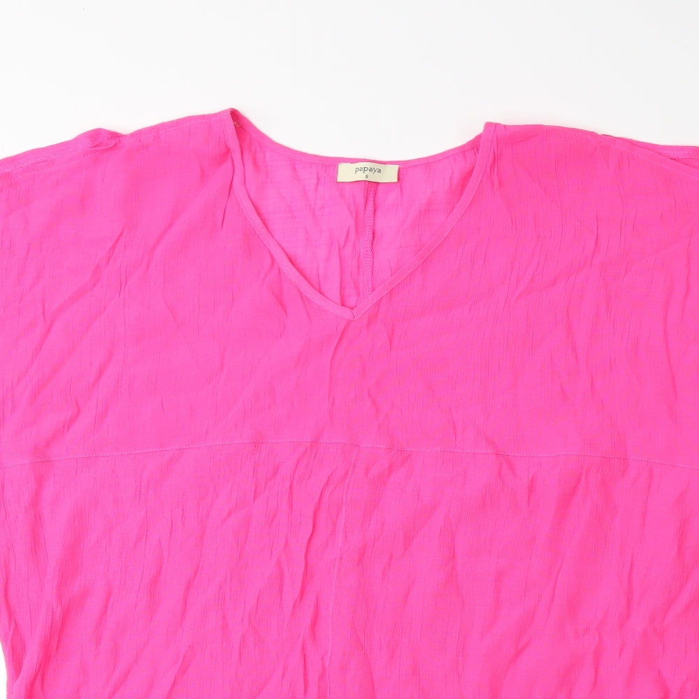 Papaya Womens Pink   Kimono T-Shirt Size S  - beach