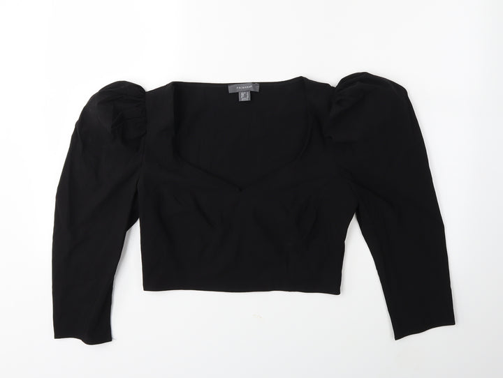 Atmosphere Womens Black Basic Blouse Size 14