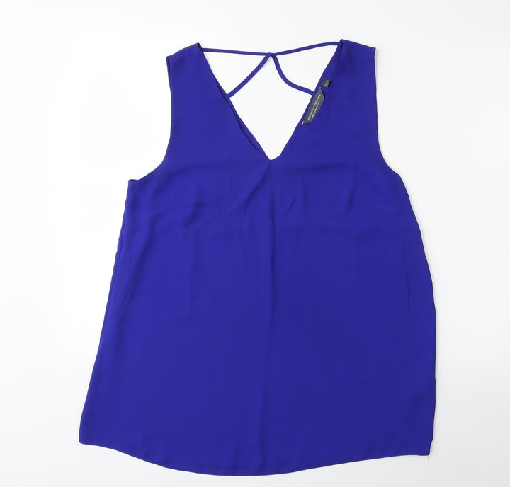 Dorothy Perkins Womens Blue Basic Tank Size 14