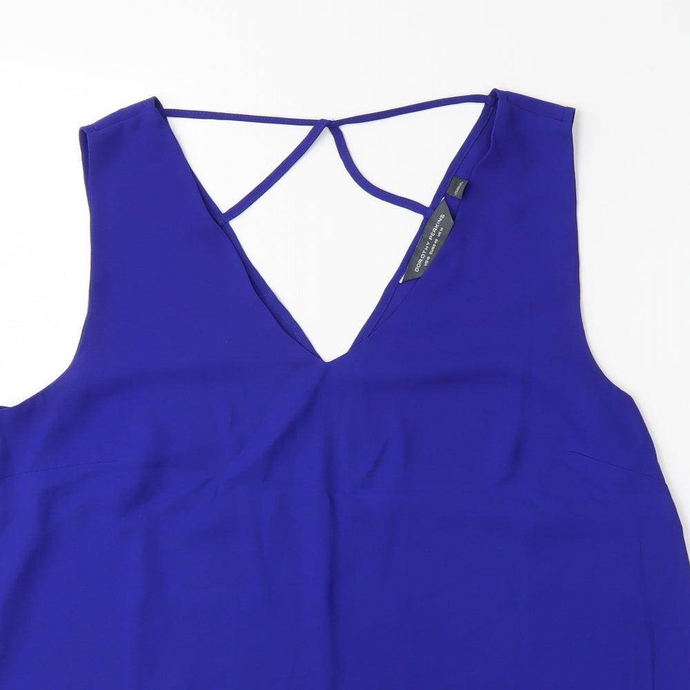 Dorothy Perkins Womens Blue   Basic Tank Size 14