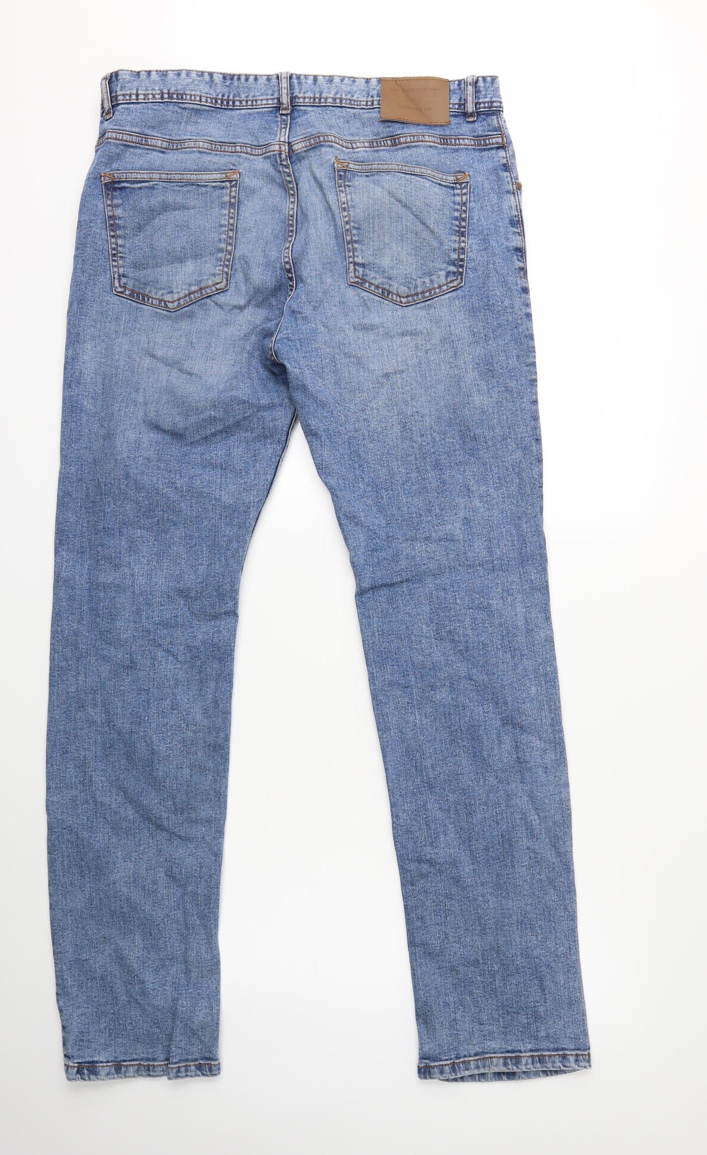 Denim & Co. Mens Blue  Denim Straight Jeans Size 36 in L34 in