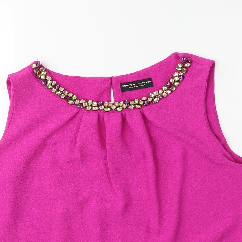 Dorothy Perkins Womens Pink   Basic Blouse Size 18