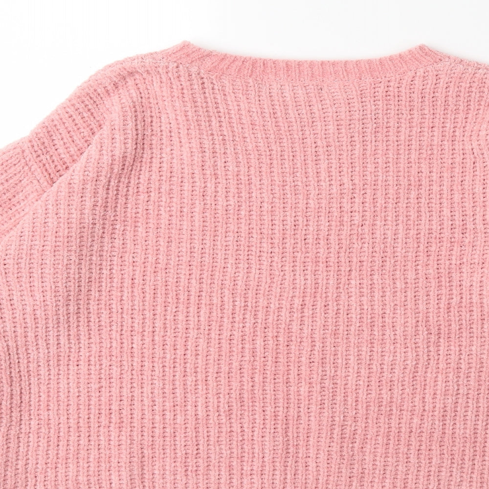 F&F Womens Pink  Knit Pullover Jumper Size 14