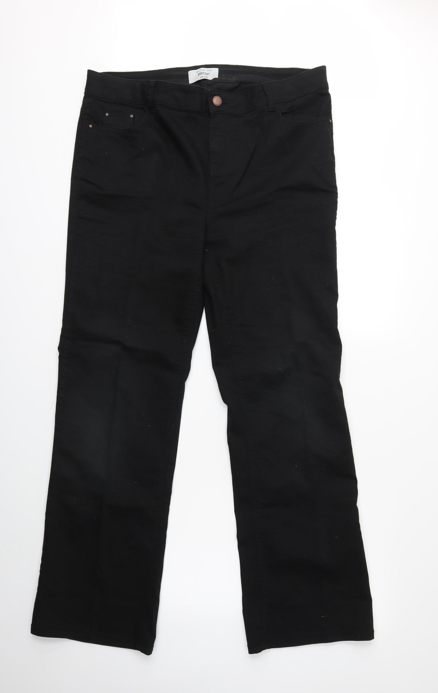 New Look Womens Black  Denim Bootcut Jeans Size 18 L30 in