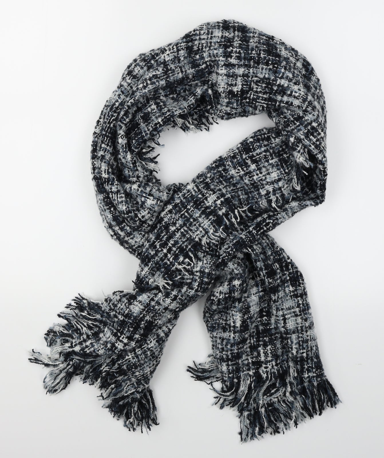 Preworn Womens Blue Check   Scarf