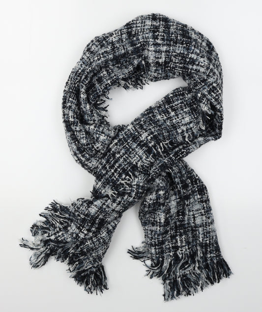 Front view of Preworn women’s blue check scarf