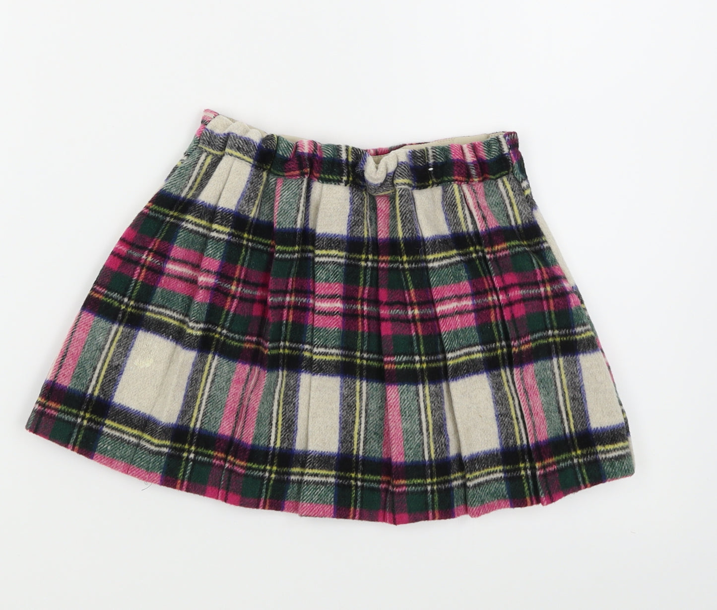 NEXT Girls Pink Plaid Knit Flare Skirt Size 3-4 Years