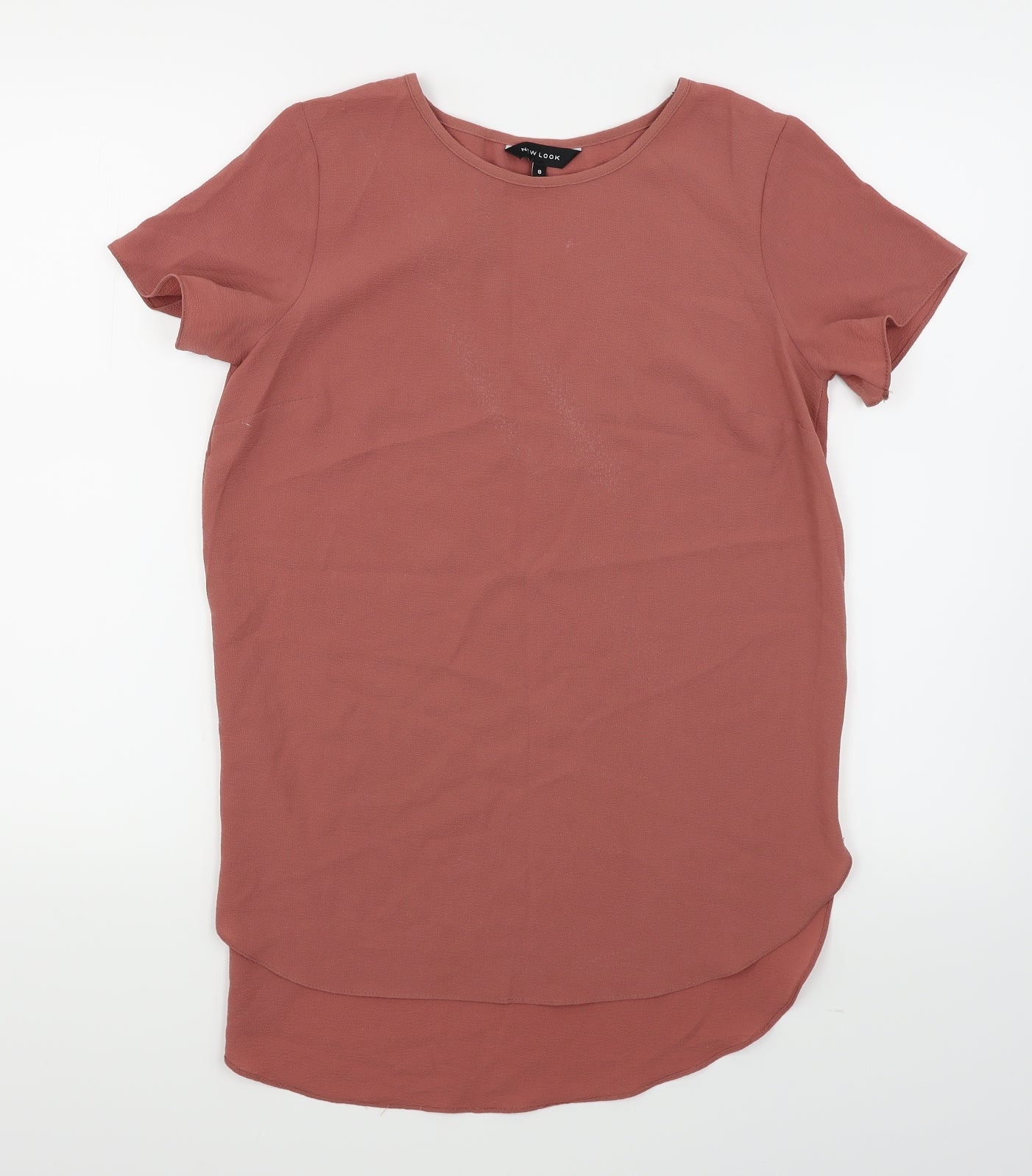 New Look Womens Pink   Basic Blouse Size 8