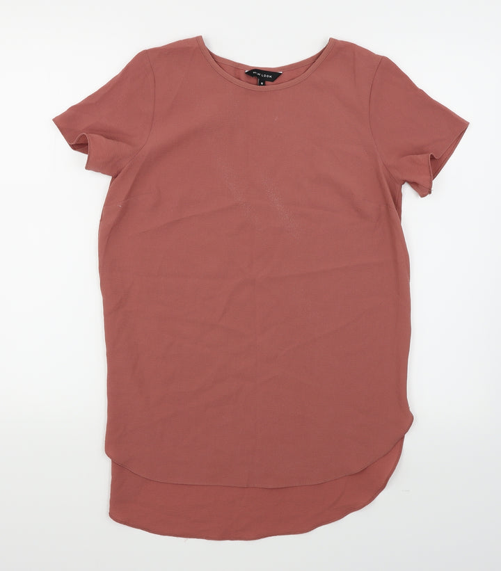 New Look Womens Pink   Basic Blouse Size 8